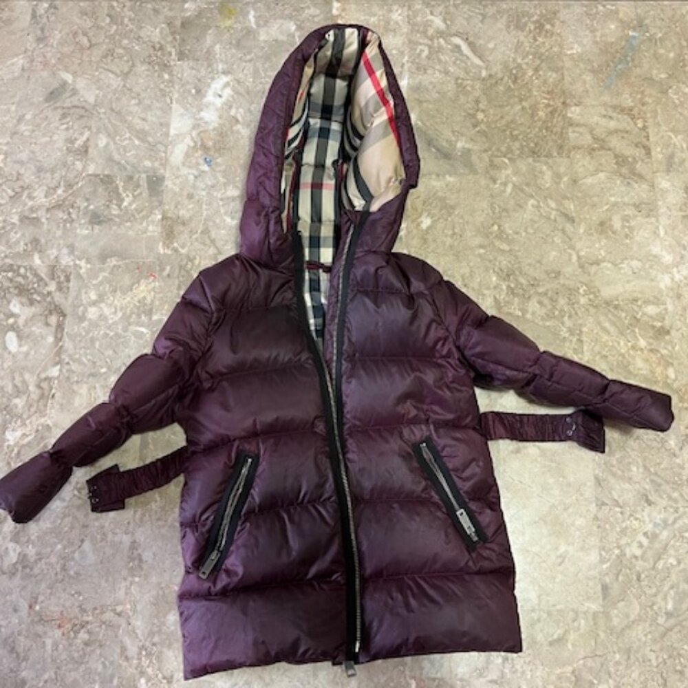 Burberry bow belt puffer jacket 3T